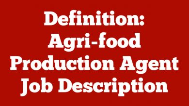 Definition: Agri-food Production Agent
 Job Description